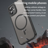 Husa MagSafe pentru Apple iPhone 12, Techsuit, HaloFrost II, Neagra