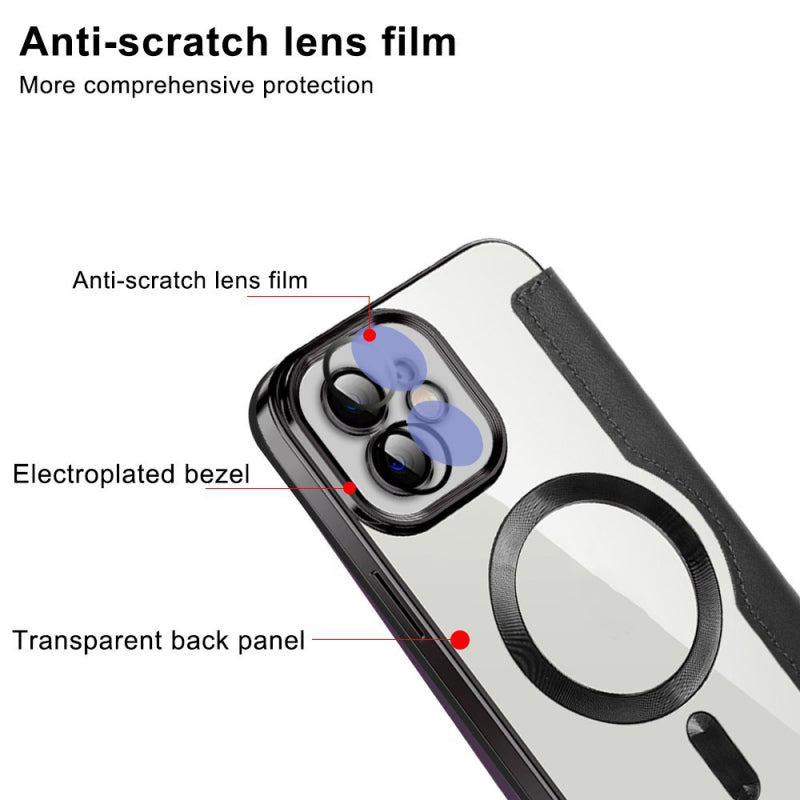 Husa MagSafe pentru Apple iPhone 12, Techsuit, SmartMag Book
