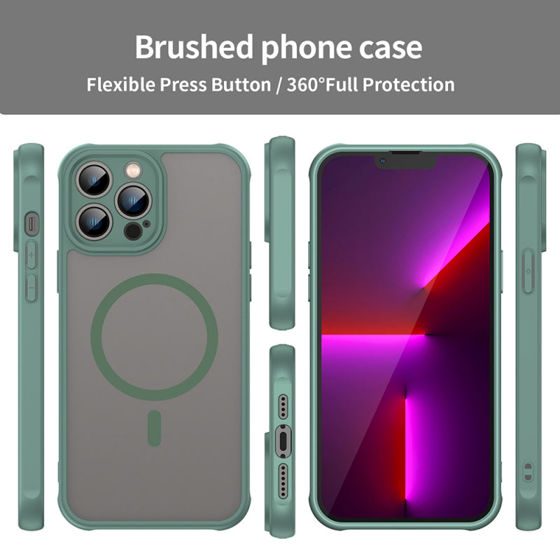 Husa MagSafe pentru Apple iPhone 13 Pro Max, Techsuit, HaloFrost II, Verde