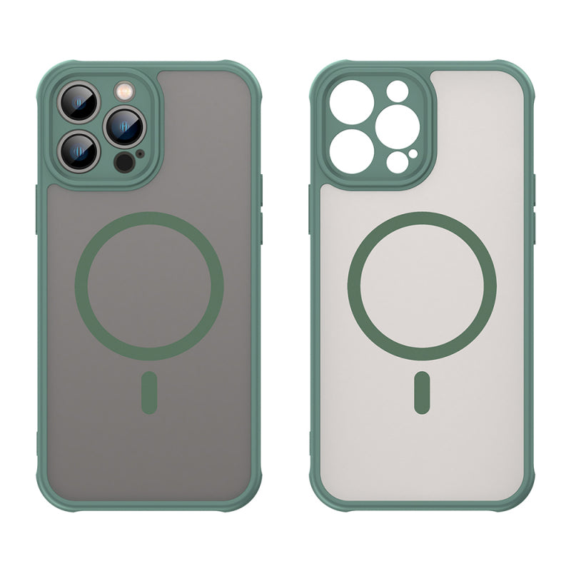 Husa MagSafe pentru Apple iPhone 13 Pro Max, Techsuit, HaloFrost II, Verde
