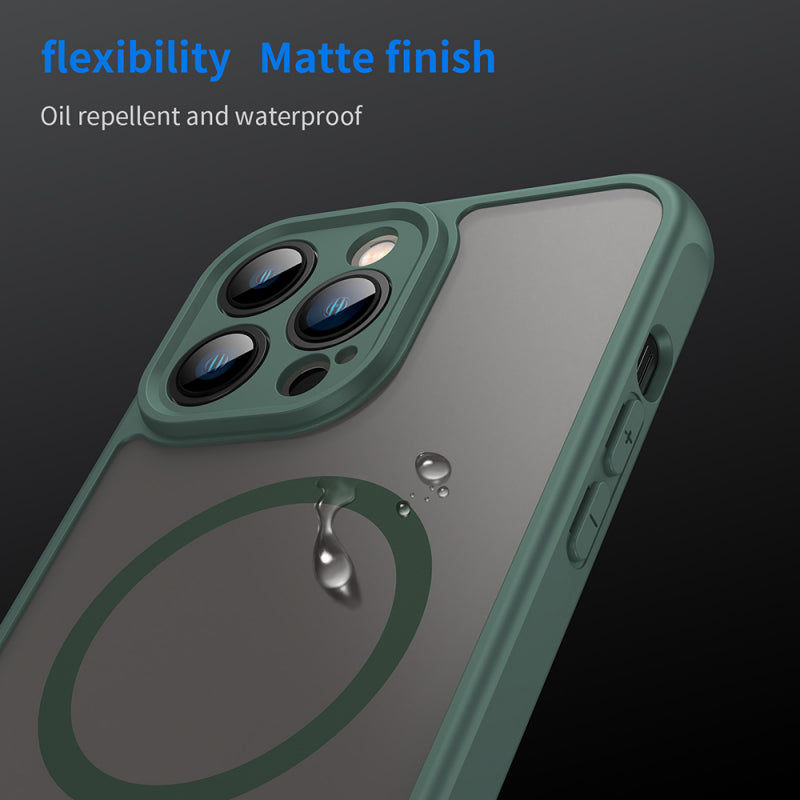 Husa MagSafe pentru Apple iPhone 13 Pro Max, Techsuit, HaloFrost II, Verde