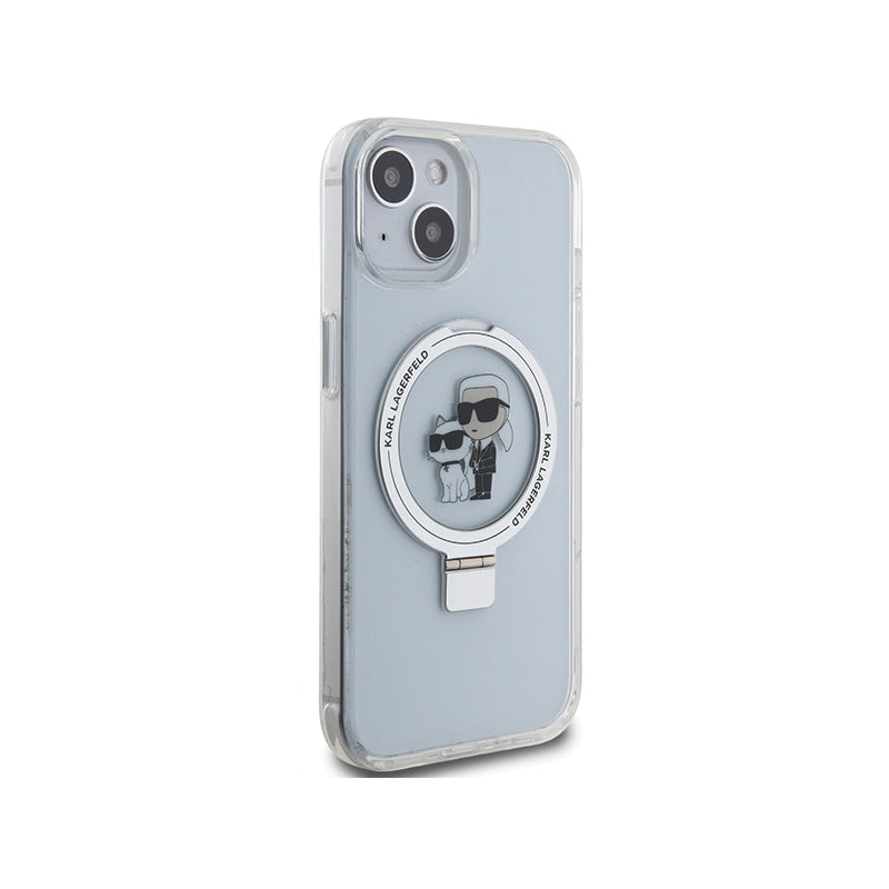 Husa MagSafe pentru Apple iPhone 14, Karl Lagerfeld, Ring Stand Karl &amp; Choupette