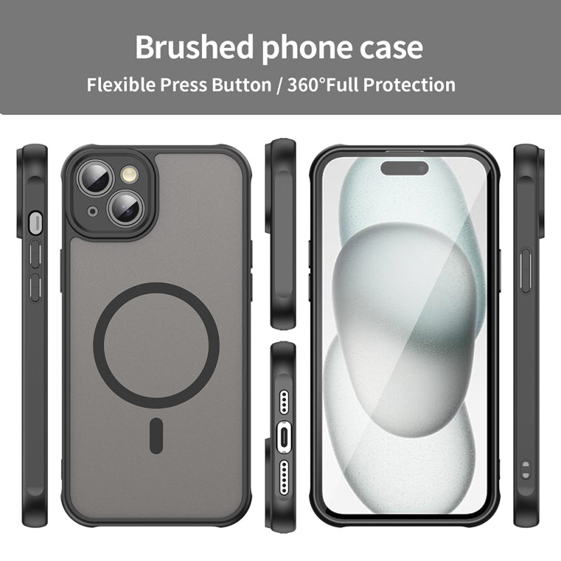 Husa MagSafe pentru Apple iPhone 14 Plus, Techsuit, HaloFrost II, Neagra