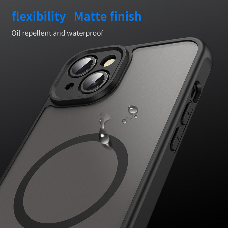 Husa MagSafe pentru Apple iPhone 14 Plus, Techsuit, HaloFrost II, Neagra