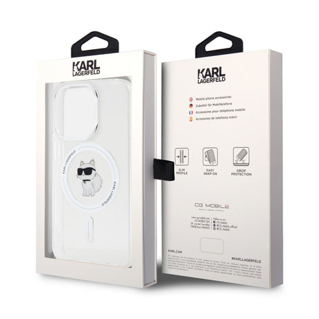 Husa MagSafe pentru Apple iPhone 14 Pro, Karl Lagerfeld, IML Chou - Transparenta - NotebookGsm