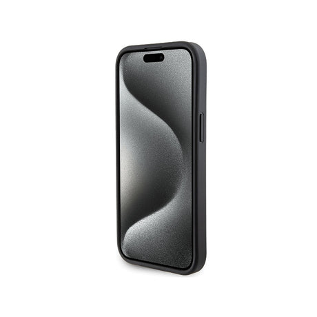 Husa MagSafe pentru Apple iPhone 15 Plus / 14 Plus, Karl Lagerfeld, Saffiano Gripstand Karl &amp; Choupett - Neagra - NotebookGsm