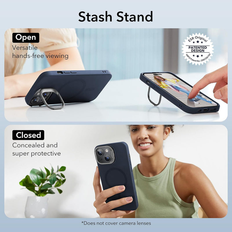 Husa MagSafe pentru Apple iPhone 15 Plus, ESR, Cloud Soft Kickstand