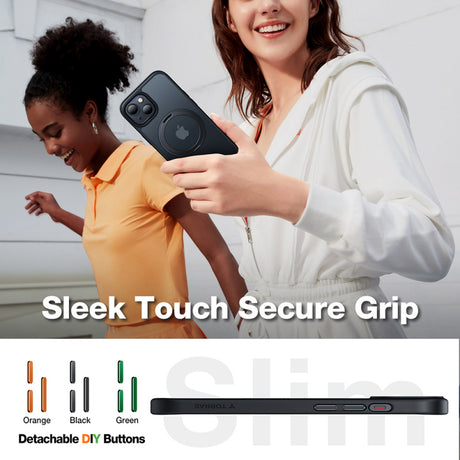 Husa MagSafe pentru Apple iPhone 15 Plus, Torras, Ostand Pro - Neagra - NotebookGsm