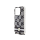 Husa MagSafe pentru Apple iPhone 15 Pro, DKNY, Checkered Mono Pattern &amp; Printed Stripes