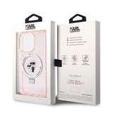 Husa MagSafe pentru Apple iPhone 15 Pro, Karl Lagerfeld, Ring Stand Karl &amp; Choupette