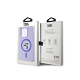 Husa MagSafe pentru Apple iPhone 15 Pro, Karl Lagerfeld, Silicone Ring Karl &amp; Choupette