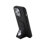 Husa MagSafe pentru Apple iPhone 15 Pro Max, Karl Lagerfeld, Saffiano Gripstand Choupett - Neagra - NotebookGsm