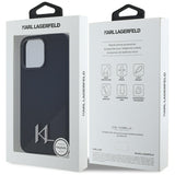 Husa MagSafe pentru Apple iPhone 15 Pro Max, Karl Lagerfeld, Silicone Shadow Metal Initial