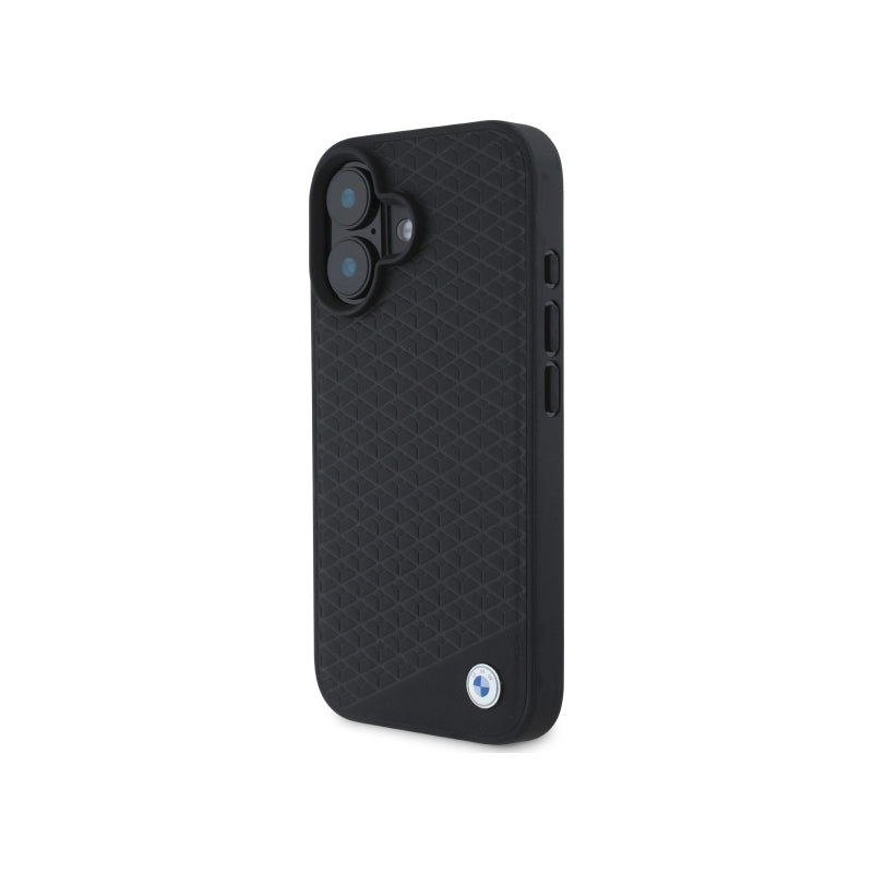 Husa MagSafe pentru Apple iPhone 16, BMW, Signature Diamond Metal Logo