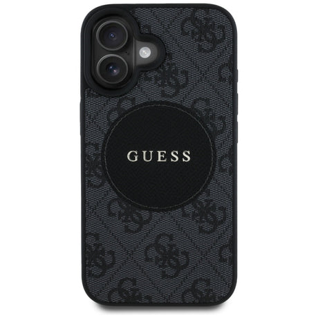 Husa MagSafe pentru Apple iPhone 16, Guess, 4G Circle Classic Logo