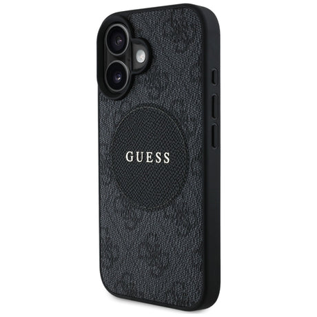 Husa MagSafe pentru Apple iPhone 16, Guess, 4G Circle Classic Logo