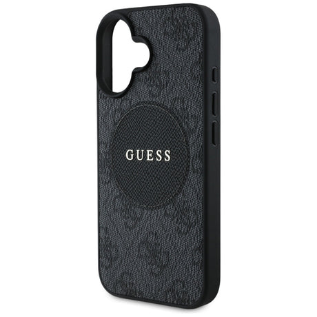 Husa MagSafe pentru Apple iPhone 16, Guess, 4G Circle Classic Logo