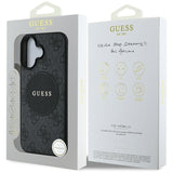 Husa MagSafe pentru Apple iPhone 16, Guess, 4G Circle Classic Logo