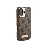 Husa MagSafe pentru Apple iPhone 16, Guess, 4G Logo Plate