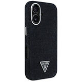 Husa MagSafe pentru Apple iPhone 16, Guess, Denim Triangle Logo