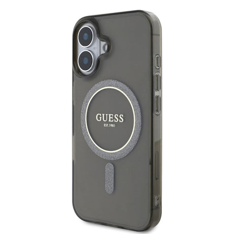 Husa MagSafe pentru Apple iPhone 16, Guess, IML Glitter Circl