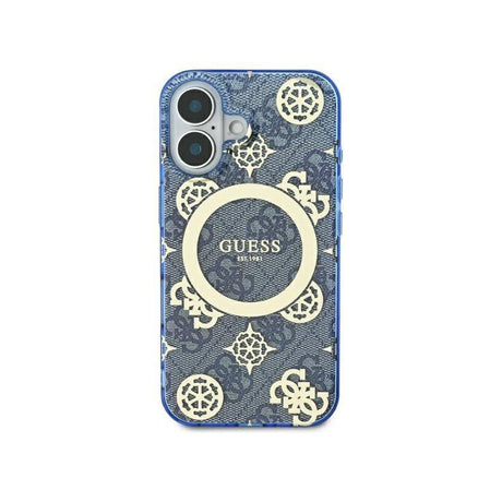 Husa MagSafe pentru Apple iPhone 16, Guess, IML Peony On 4G Background