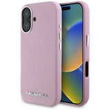 Husa MagSafe pentru Apple iPhone 16, Karl Lagerfeld, Saffiano Full Wrapped Elongated Metal Log