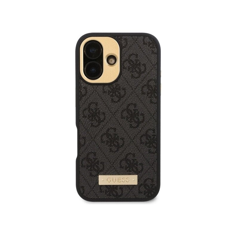 Husa MagSafe pentru Apple iPhone 16 Plus, Guess, 4G Logo Plat