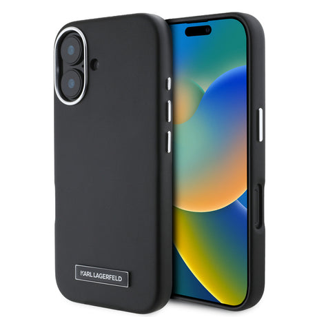 Husa MagSafe pentru Apple iPhone 16 Plus, Karl Lagerfeld, FW Metal Plat