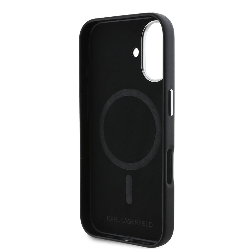 Husa MagSafe pentru Apple iPhone 16 Plus, Karl Lagerfeld, FW Metal Plat