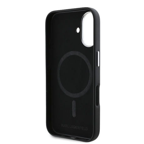 Husa MagSafe pentru Apple iPhone 16 Plus, Karl Lagerfeld, FW Metal Plat