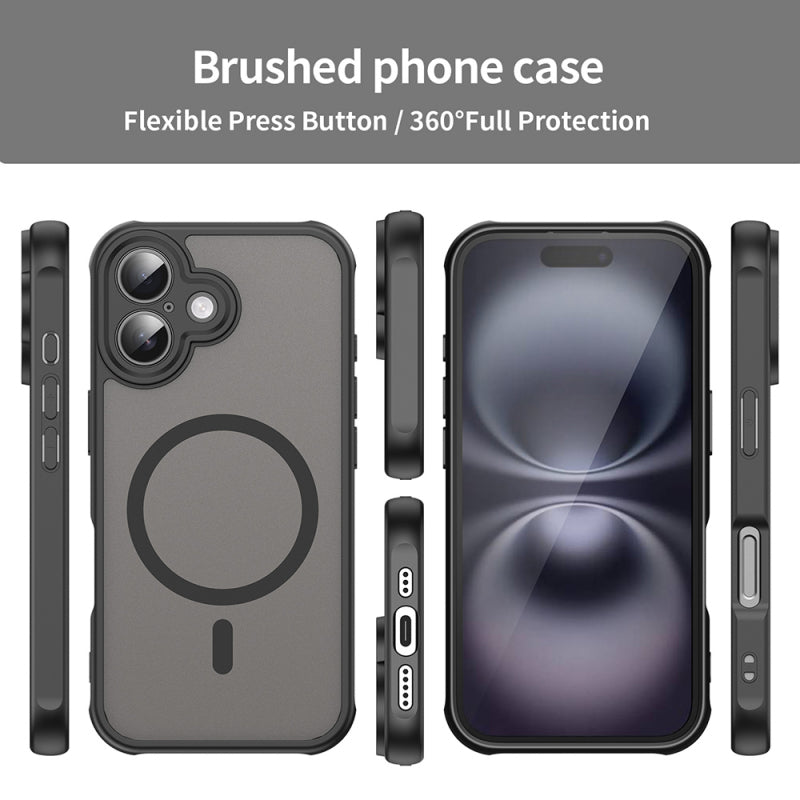 Husa MagSafe pentru Apple iPhone 16 Plus, Techsuit, HaloFrost II, Neagra