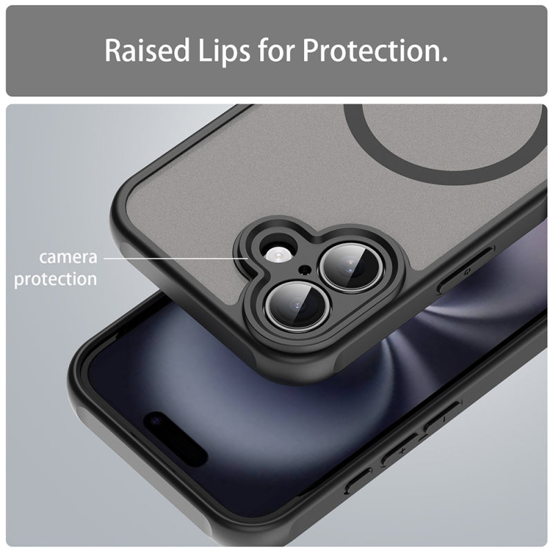 Husa MagSafe pentru Apple iPhone 16 Plus, Techsuit, HaloFrost II, Neagra