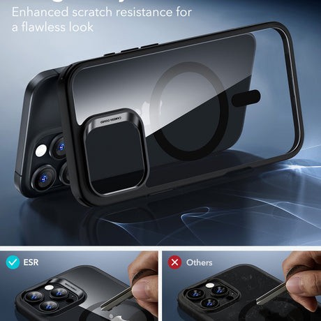 Husa MagSafe pentru Apple iPhone 16 Pro, ESR, Classic Hybrid - Neagra Transparenta - NotebookGsm