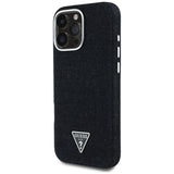 Husa MagSafe pentru Apple iPhone 16 Pro, Guess, Denim Triangle Logo