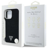 Husa MagSafe pentru Apple iPhone 16 Pro, Guess, Denim Triangle Logo
