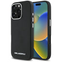 Husa MagSafe pentru Apple iPhone 16 Pro, Karl Lagerfeld, Saffiano Full Wrapped Elongated Metal Logo