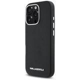 Husa MagSafe pentru Apple iPhone 16 Pro, Karl Lagerfeld, Saffiano Full Wrapped Elongated Metal Logo