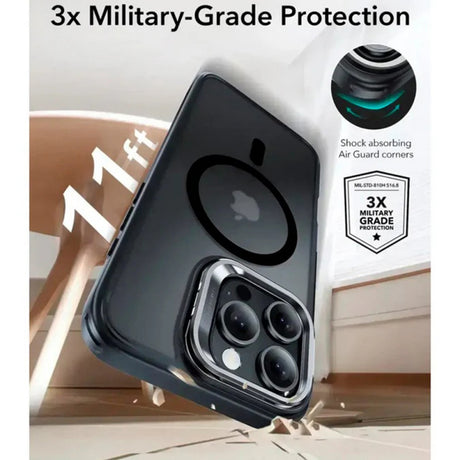 Husa MagSafe pentru Apple iPhone 16 Pro Max, ESR, Classic Hybrid Kickstand Slid - Neagra Satinata - NotebookGsm