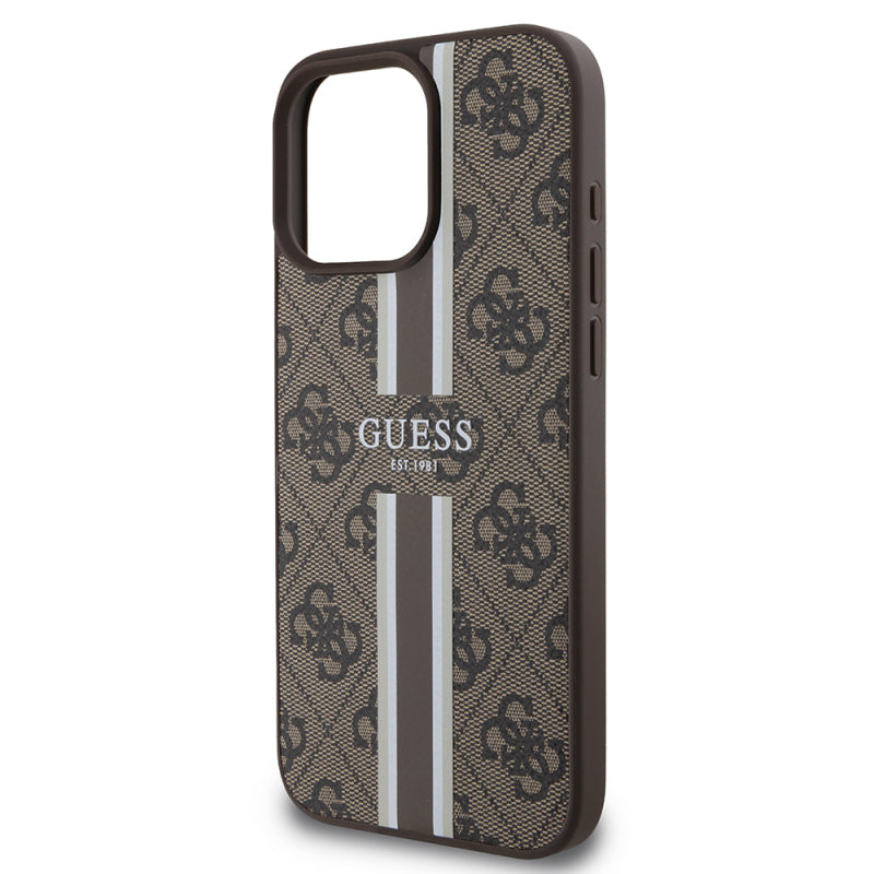 Husa MagSafe pentru Apple iPhone 16 Pro Max, Guess, 4G Printed Stripes