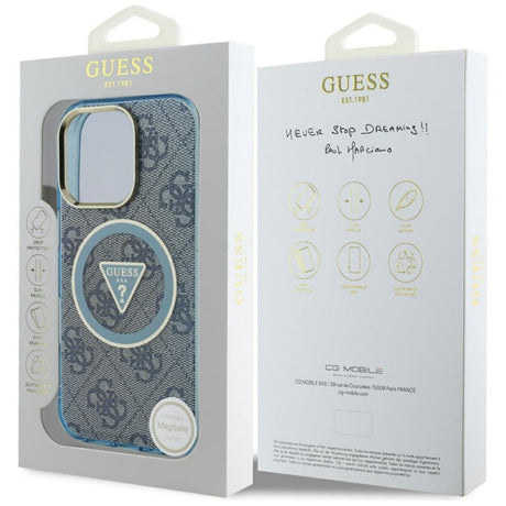 Husa MagSafe pentru Apple iPhone 16 Pro Max, Guess, IML Glitter 4G Circle Triangle