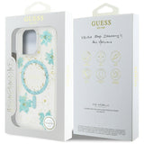 Husa MagSafe pentru Apple iPhone 16 Pro Max, Guess, Resin Flowers and Glitte