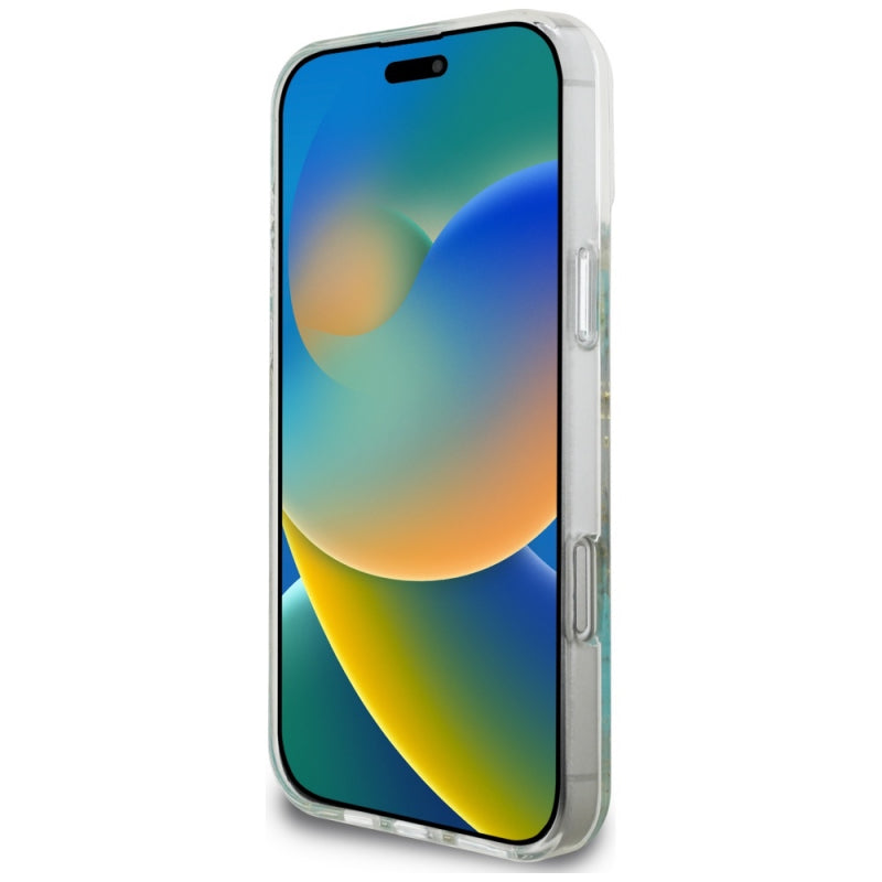 Husa MagSafe pentru Apple iPhone 16 Pro Max, Guess, Resin Flowers and Glitte