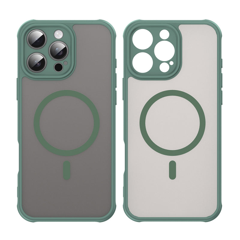 Husa MagSafe pentru Apple iPhone 16 Pro Max, Techsuit, HaloFrost II, Verde