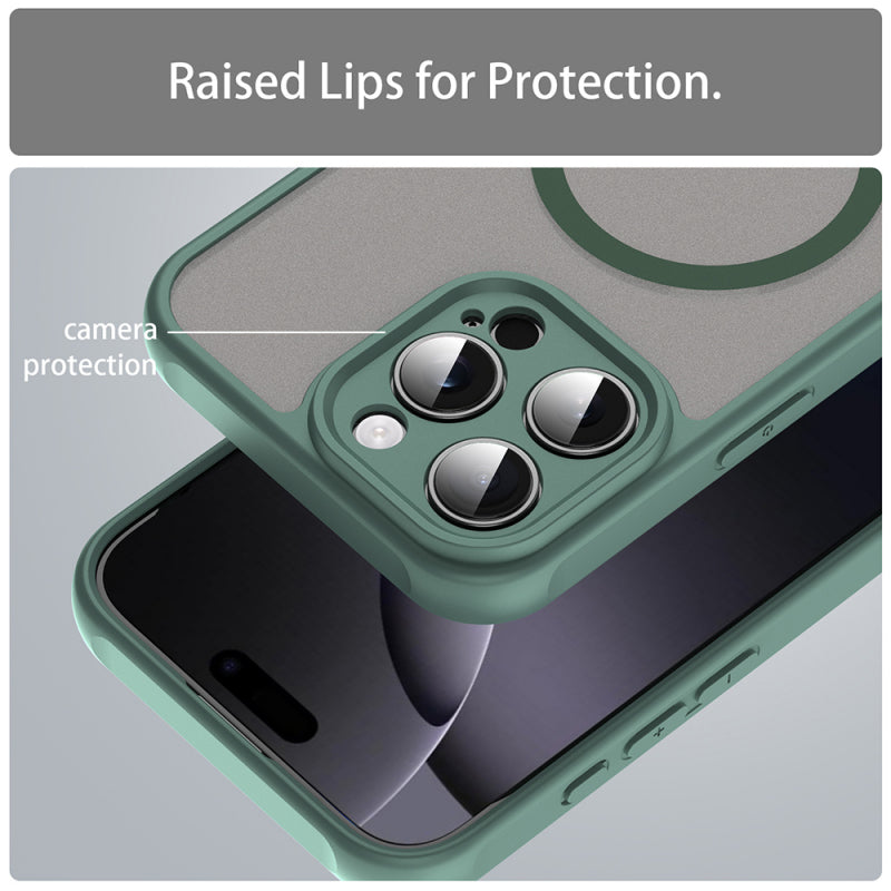 Husa MagSafe pentru Apple iPhone 16 Pro Max, Techsuit, HaloFrost II, Verde