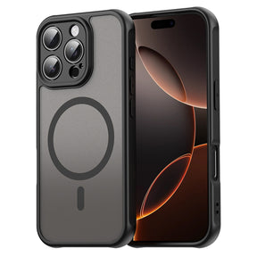 Husa MagSafe pentru Apple iPhone 16 Pro, Techsuit, HaloFrost II - Neagra - NotebookGsm