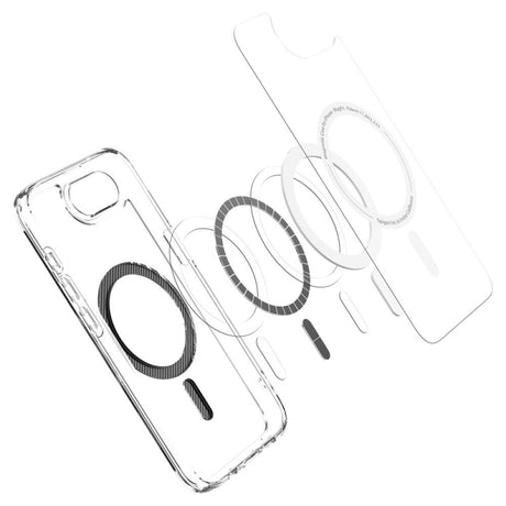 Husa MagSafe pentru Apple iPhone 16e, Spigen, Ultra Hybrid Carbo - Transparenta - NotebookGsm