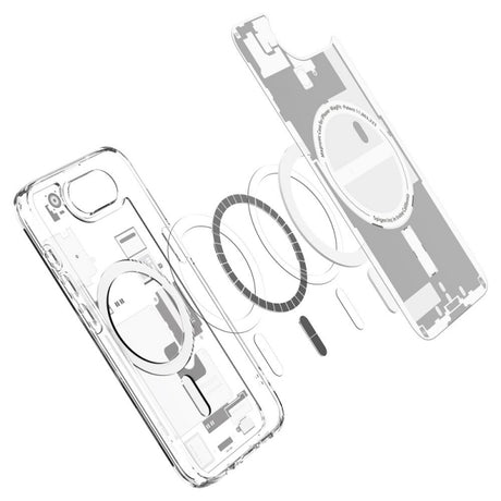 Husa MagSafe pentru Apple iPhone 16e, Spigen, Ultra Hybrid Zero One - Alba - NotebookGsm