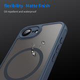 Husa MagSafe pentru Apple iPhone 16e, Techsuit, HaloFrost II, Bleumarin