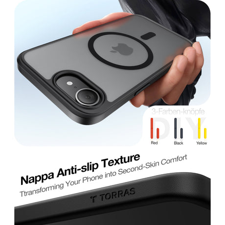 Husa MagSafe pentru Apple iPhone 16e, Torras, Guardian - Neagra - NotebookGsm